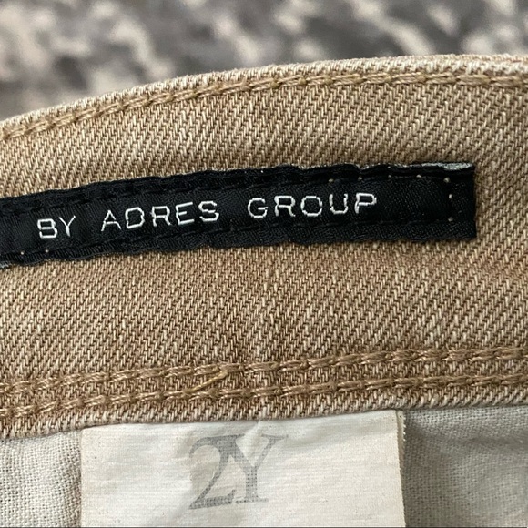 2Y Premium Edition Mens Slim Fit Distressed Khaki Jeans - Picture 7 of 15